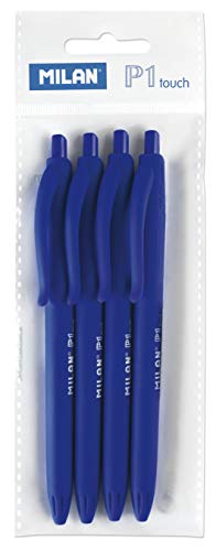 Milan P1 Touch - Pack de 4 bolígrafos, color azul