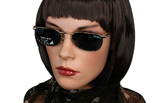 Millwaukee C021 - Gafas de sol para hombre y mujer, color dorado, rectangular, vintage