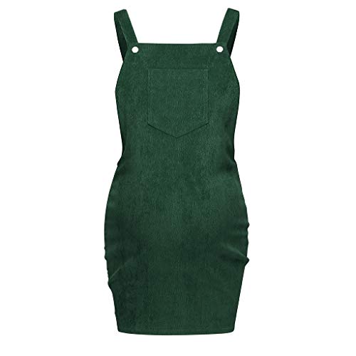 Moda Color Sólido Vestidos Falda de Mujer sin Mangas Tirantes Simplicidad y Moda Falda de Verano Vestido de Maternidad Pana Ropa premamá Mujeres Embarazadas MMUJERY