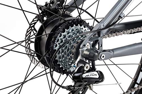 Moma Bikes Bicicleta Eléctrica E-MTB 29" Full Suspension, Shimano 24vel, frenos hidráulicos, batería Litio 48V 13Ah (624Wh)