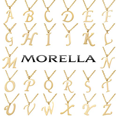 Morella Collar de Oro y Acero Inoxidable con Colgante Letra C