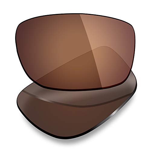 Mryok 4 pares de lentes polarizadas de repuesto para Oakley Fives Squared Sunglass - Stealth Negro/Bronce Marrón/Plata Titanio/Sol Medianoche