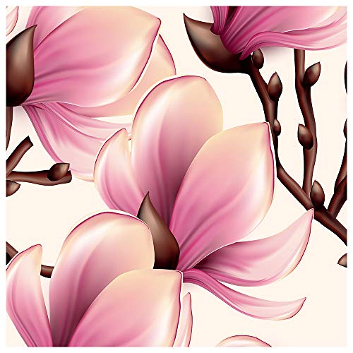 murando Papel Pintado autoadhesivo 10 m Flores Magnolia Fotomurales Decoración de Pared Murales Pegatina decorativos adhesivos 3d panel moderna de Diseno Fotográfico violett beige b-B-0314-j-a