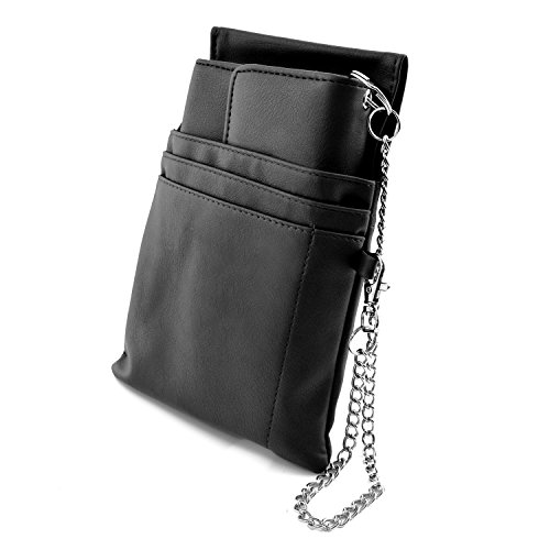 nean Monedero de billetera de dinero de taxi de camarero con funda y cadena, negro