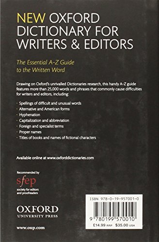 New Oxford Dictionary for Writers and Editors
