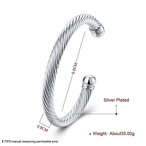 NOBRAND Original 925 Pulseras de Plata Mujeres Cuerda torcida Forma Redonda Pulsera de Cadena de Plata para Mujeres Marcas Regalo Venta al por Mayor envío Gratuito