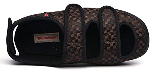 Nwarmsouth Zapatillas para rehabilitación,Sandalias de eversión del Pulgar hinchado del pie, Zapatos Ajustables para ancianos-39_Coffee,Zapatos de Terapia de Artritis Edema