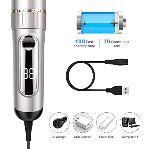 NWOUIIAY Cortapelos para Hombres Eléctrico Impermeable IPX7 Máquina de Cortar Pelo Profesional Cortadora de Pelo con 6 Peines Guía