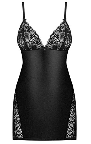 Obsessive 846-Che-1 S/M Vestido - Vestidos (Adulto, Femenino, Vestido de Tirantes, Negro, S/M, Little Black Dress)