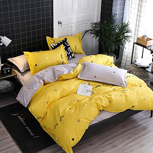 Odot Juego de Ropa de Cama con Funda de Edredón Nórdico de 4 Piezas, Anti-ácaro Defensa Alérgico Cremallera, Microfibra Funda de Almohada, Sábana- Nórdico (220 * 240cm,Pestaña)