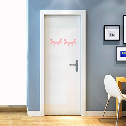 OFKPO Pegatina de Pared,Estilo Escandinavo Delgada Etiqueta de la Pared de Madera Habitación de los Niños Tienda de Ropa para Niños (Rose)