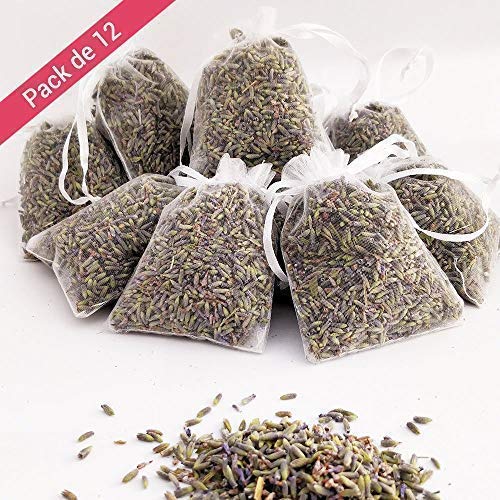 OLILLY Cosecha 2019-12 x Saquitos de Lavanda de Provenza (Blanco, 12 Saquitos)