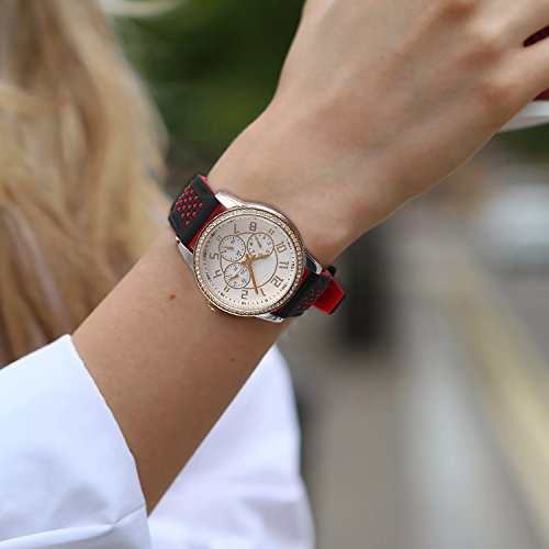 OLLREAR Silicona Correa Reloj Recambios Correa Relojes Caucho Suave - 12 Colors & 4 Sizes - 6 Colors & 4 Sizes - 20mm, 22mm, 24mm, 26mm (26mm, Red)