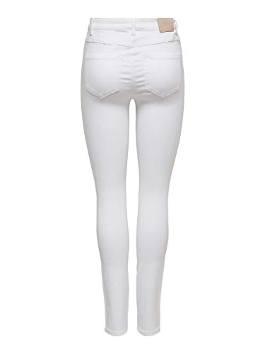 Only NOS Onlroyal HW SK Jeans Noos Vaqueros, Blanco (White White), 34W / 32L (Talla del Fabricante: XS) para Mujer