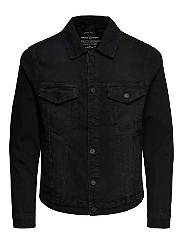Only & Sons Onscoin Jacket PK 0453 Noos Chaqueta Vaquera, Negro (Black Denim Black Denim), X-Large para Hombre