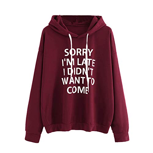 OPAKY Sudadera con Capucha de Manga Larga con Estampado de Corazones para Mujer Deporte Sudaderas Mujer Tumblr Invierno Anchas Moda Causal Sudadera Pullover Tops Blusa