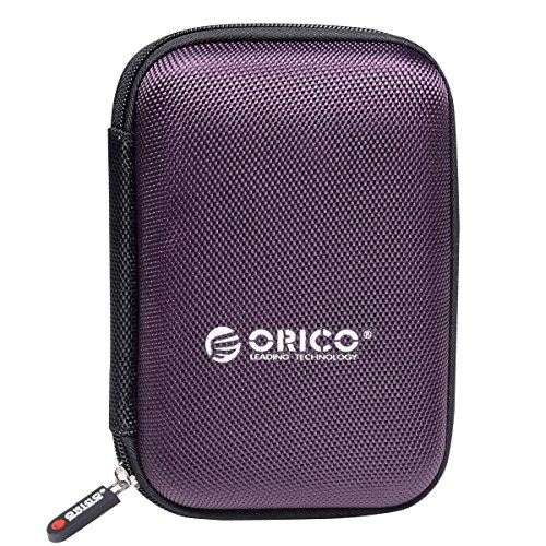 ORICO Funda Disco Duro 2,5 Pulgadas,Protección del Bolso para HDD/USB Flash/SD Card - Púrpura