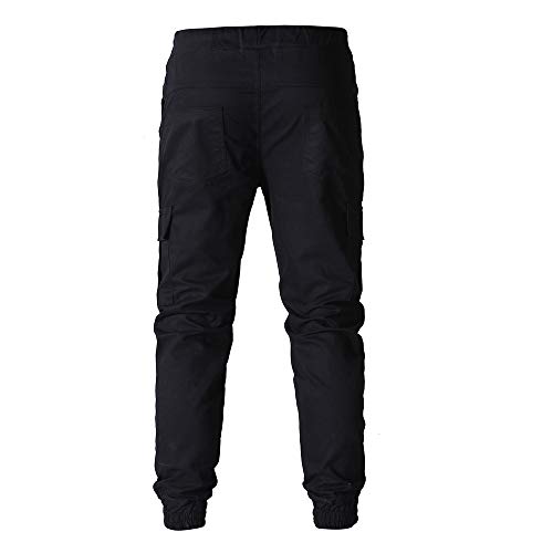 Overdose Pantalones Hombre Pantalón Deportivo De Color Puré con Vendaje Casual Pantalones Sueltos con Cordón Pantalon Baggy Hombre Original