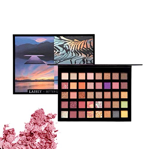 Paleta de sombras de ojos 40 colores Brillo altamente pigmentado y brillo metálico mate Paletas de maquillaje de ojos brillantes Polvo liso colorido impermeable para regalo de mujer