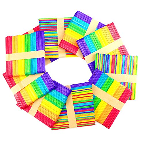Palitos de madera,Popsicle,Palitos De Madera Manualidades,Palitos De Madera Helado,palos de helados de madera (300PCS) (Colorear)