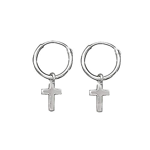 Pareja de NKlaus Pendientes de plata esterlina 925 Pendientes de cruz céltica gótica Bali 12mm 5069