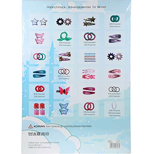 Pelo joyas/Cabello Accesorios de calendario de Adviento 2020 para niñas de PARSA Beauty