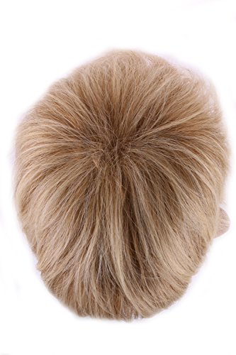Peluca corta Recta Ondulado Rubio Destacar Cabello Pelucas llenas Fiesta diaria
