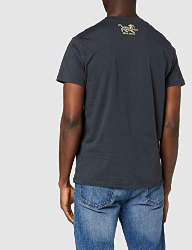 Pepe Jeans Jett Camiseta, Azul (Deep Sea 597), Medium para Hombre