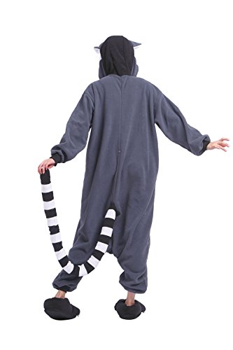 Pijamas Animal Disfraces Pijama Una Pieza Adulto Cosplay Anime Onesie Mujer Hombre Lémur