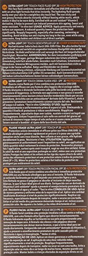 Piz Buin - Proteccion Solar, Ultra Light Dry Touch Fluido Solar Facial SPF 30 - Protección alta Bote 50 ml