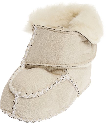 Playshoes Zapatillas de Lana para Recién Nacidos Gancho y Bucle, Zapatos para Gatear Unisex bebé, Beige (Natur 2), 18/19 EU