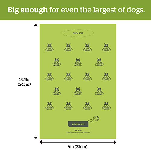 Pogi's Poop Bags - Bolsas para excremento de Perro - 50 Rollos (750 Bolsas) + 2 Dispensadores - Grandes, Biodegradables, Perfumadas, Herméticas