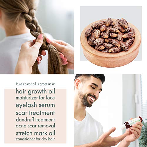 Premium naturaleza aceite de ricino, Natural Carrier aceite 4 oz, estimula el crecimiento del cabello, pelo de condiciones, cura Inflamadas piel, nutre y hidrata la piel, se desvanece Manchas 4 oz