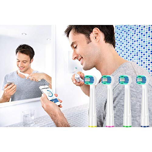 Qlebao Recambios Cepillo para Oral B, 16 Cabezales para Oral-B, Pack de 8 Precision Clean EB20, 8 Sensitive Clean, Cabezales de Cepillo de Dientes (16)