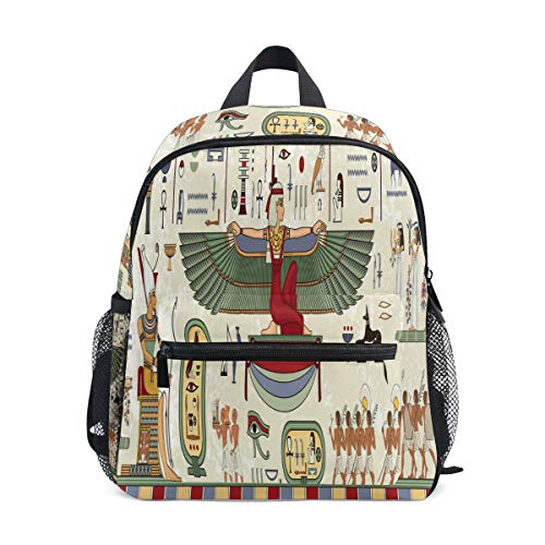 QMIN Mochila para niños con Estampado Antiguo de Egipto, pequeña Bolsa de Hombro para niños pequeños para Viaje, Escuela de jardín de Infantes, para niñas y niños