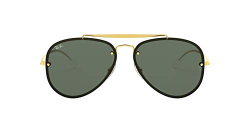 Ray-Ban 0Rb3584N, Gafas de Sol Unisex adulto, Marrón (Gold/Green Classic), 61