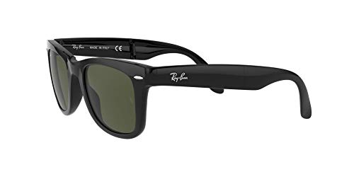 Ray-Ban Plegamiento del marco de 50 mm de la lente regular CAMINANTE Polarized serie Classic Negro lente polarizada verde clásico del G-15