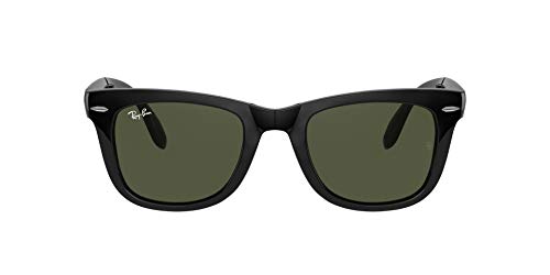 Ray-Ban Plegamiento del marco de 50 mm de la lente regular CAMINANTE Polarized serie Classic Negro lente polarizada verde clásico del G-15