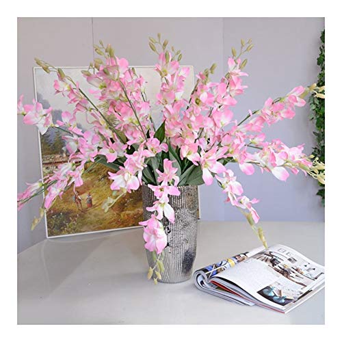 Realista 1PC artificial Flores de la orquídea Cattleya Branch seda mariposa de la flor de la orquídea for el hogar de bodas Mesa de comedor decoración falsificación flor natural ( Color : A14 5 )