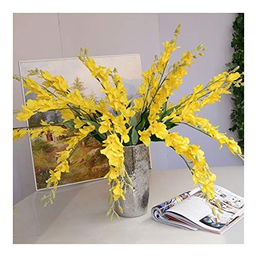 Realista 1PC artificial Flores de la orquídea Cattleya Branch seda mariposa de la flor de la orquídea for el hogar de bodas Mesa de comedor decoración falsificación flor natural ( Color : A14 5 )