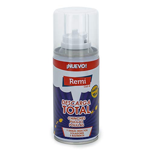 Remi Descarga Total Anti Chinches y pulgas Insecticida Chinches | Bomba Humo Insecticida | Aerosol Chinches | Acción Choque contra Plagas (150 ml)