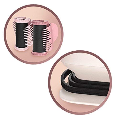 Remington Proluxe H9100 Kit de Rulos Calientes para el Pelo, Aterciopelados, Pinzas de Cerámica, 20 Rulos, Oro Rosa