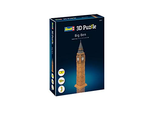 Revell- Big Ben o «Torre del Reloj», Altura 51,7cm 3D Puzzle, Multicolor (00201)