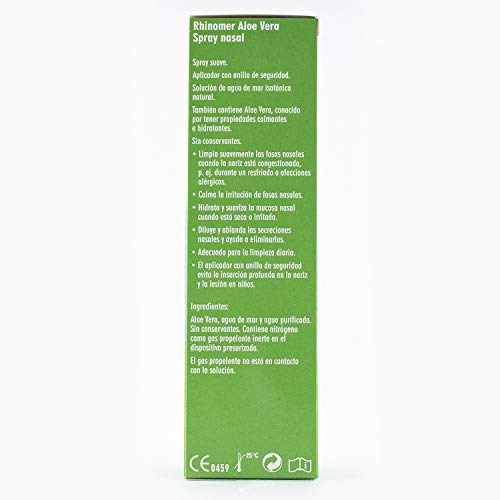 Rhinomer - Spray nasal de agua de mar con Aloe Vera, spray suave, para adultos y niños a partir de 2 años - 100 ml
