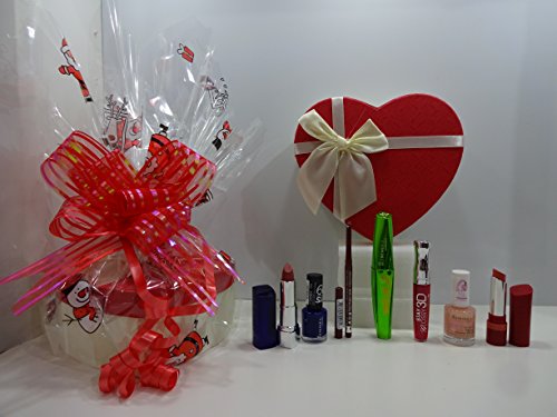 Rimmel London - Cesta de regalo de belleza con forma de corazón, edición especial de Navidad, 7 piezas