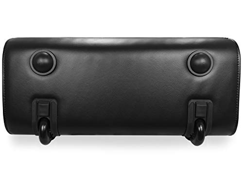 Roamlite RLPC9142K - Maletín de viaje con 2 ruedas, tamaño de equipaje de mano, con ruedas, para negocios, con doble combinación de cerraduras en piel sintética de poliuretano, color negro