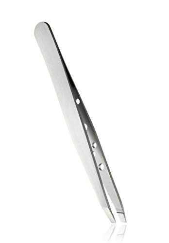 Rubis clásico Elegance - Pinzas de Depilar Profesionales - Pinza de Acero Inoxidable - Depilacion de Gran Precision para Cejas y Pelo Facial (oblicua / slant)