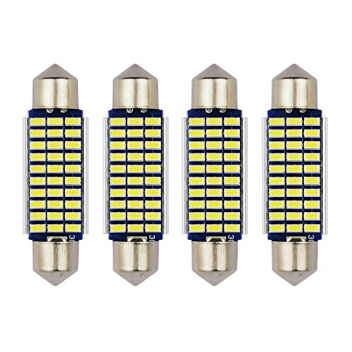 Safego 4x C5W LED Blanca 41mm 30-SMD-3014 211-2 578 Bombilla Festoon Interior del Coche 6000k
