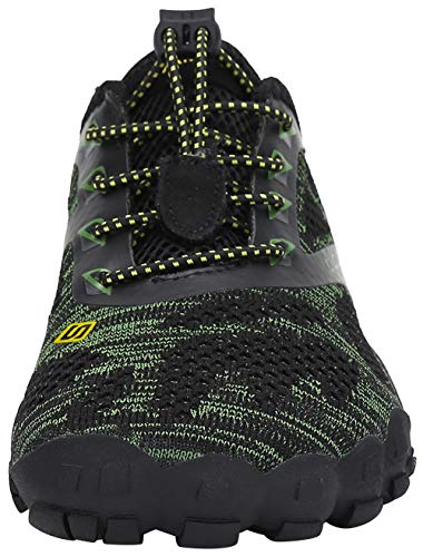 SAGUARO Hombre Mujer Barefoot Zapatillas de Trail Running Minimalistas Zapatillas de Deporte Fitness Gimnasio Caminar Zapatos Descalzos para Correr en Montaña Asfalto Escarpines de Agua, Verde, 39 EU