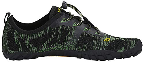 SAGUARO Hombre Mujer Barefoot Zapatillas de Trail Running Minimalistas Zapatillas de Deporte Fitness Gimnasio Caminar Zapatos Descalzos para Correr en Montaña Asfalto Escarpines de Agua, Verde, 39 EU
